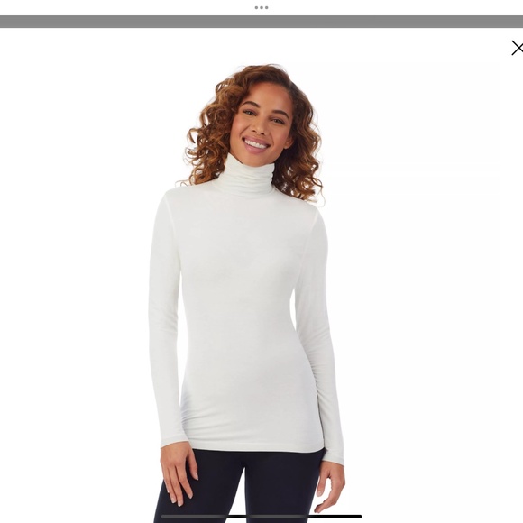 NWT Cuddl duds Ivory Turtleneck long sleeve top in size Women’s XL Gift Layering - Picture 4 of 4